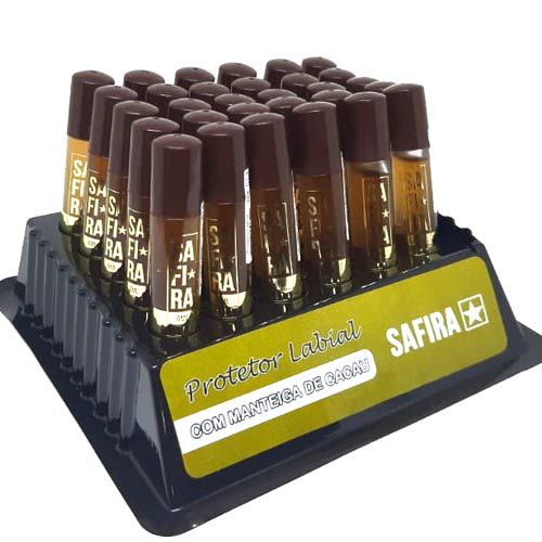 Protetor Labial com Manteiga de Cacau Safira - Box c/ 30 unid