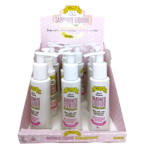 Sabonete Líquido Demaquilante Vegano Dalla DL0820 – Box c/ 12 unid