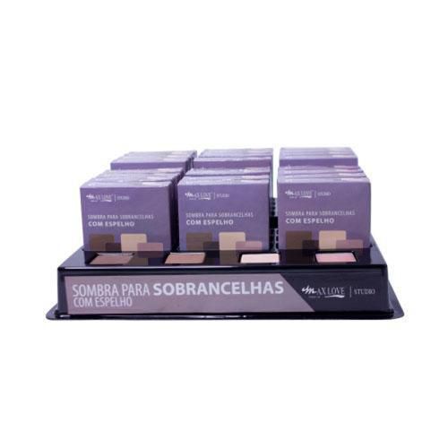 Sombra para Sobrancelhas com Espelho Max Love – Box c/ 24 unid