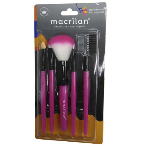 Kit Pincéis para Maquiagem Macrilan KP3-1