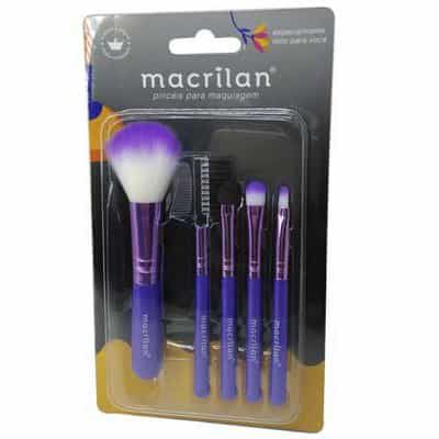 Kit Pincéis para Maquiagem Macrilan KP5-18
