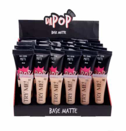 Base Líquida Matte Dapop HB93712 - Box c/ 24 unid