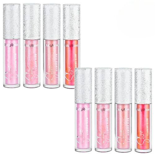 Gloss Labial Diamond Glow Shine Ruby Rose HB-8228 – Kit c/ 08 unid