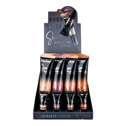 Iluminador Líquido Body Glow Shine Ruby Rose HB-8110 – Box c/ 24 unid