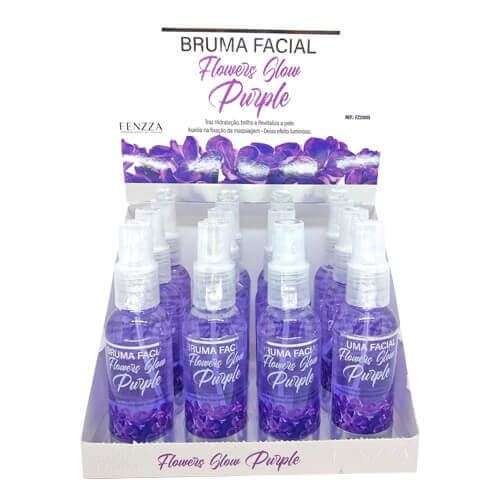 Bruma Facial Flowers Glow Purple Fenzza FZ33015 – Box c/ 12 unid