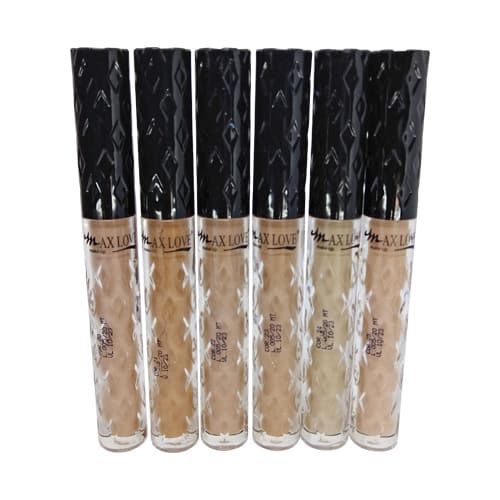 Corretivo Líquido 24 horas Cor 20 ao 25 Max Love - Kit c/ 06 unid