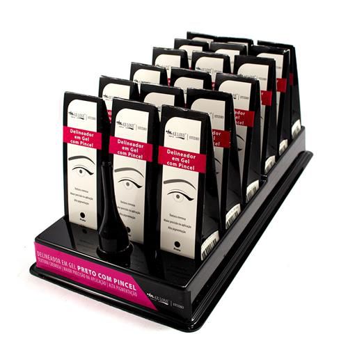 Delineador em Gel com Pincel Max Love - Box c/ 18 unid