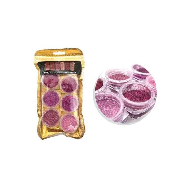 Kit de Glitter para Unhas Decoradas DF-2399 / DF-2336