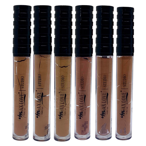 Corretivo Líquido 24 horas Box 02 Cor 26 ao 31 Max Love - Kit c/ 06 unid