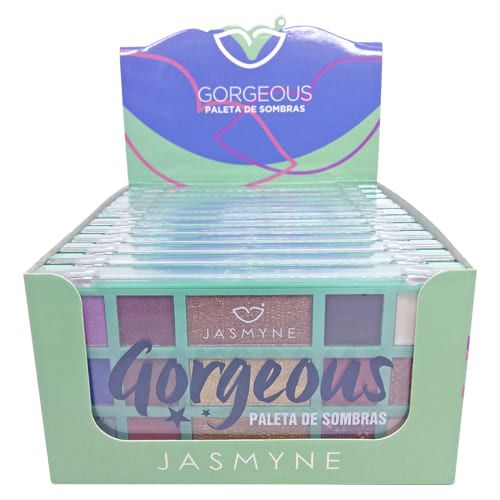 Paleta de Sombras Gorgeous Jasmyne JS01066 - Box c/ 12 unid