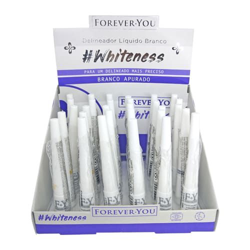 Delineador Líquido Branco Whiteness Forever You FY017 – Box c/ 30 unid