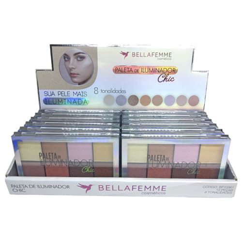 Paleta de Iluminador Chic Bella Femme BF10061 – Box c/ 12 unid