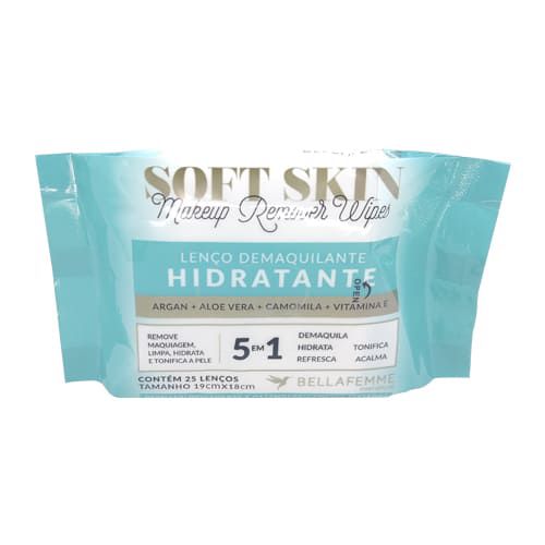 Lenço Demaquilante Hidratante Soft Skin Bella Femme BF10084