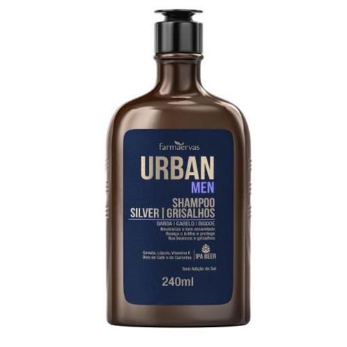 Shampoo Silver Grisalhos Urban Men IPA Farmaervas