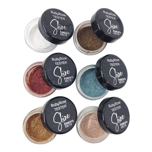 Pigmento Solto Shine Ruby Rose HB-8409 – Kit c/ 06 unid