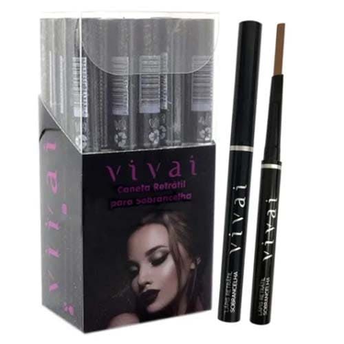 Caneta Retrátil para Sobrancelha Vivai 1059 – Box c/ 24 unid