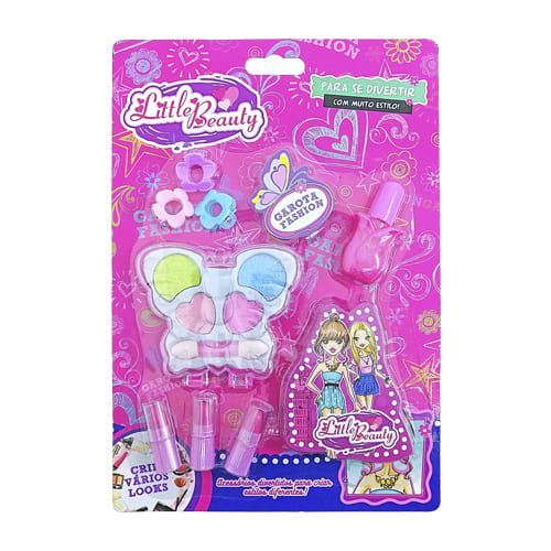 Brinquedo Infantil Kit Maquiagem para Boneca Little Beauty Borboleta BAR-51104