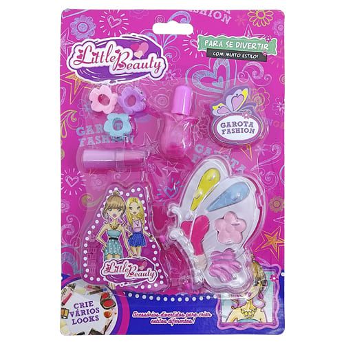 Brinquedo Infantil Kit Maquiagem para Boneca Little Beauty Borboleta BAR-71106