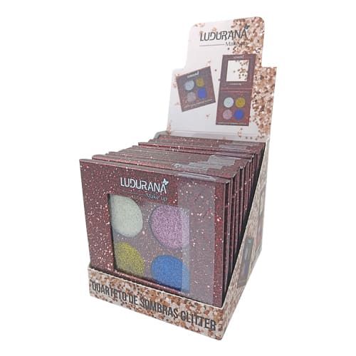 Quarteto de Sombras Glitter Ludurana B00031 – Box c/ 12 unid