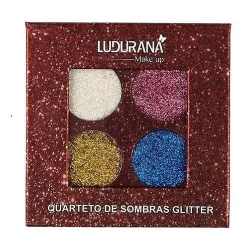 Quarteto de Sombras Glitter Ludurana B00031
