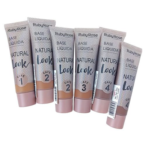Base Líquida Natural Look Café Group 4 Ruby Rose HB-8051 - Kit c/ 06 unid