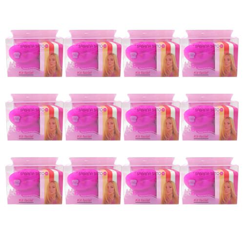 Kit de Esponja para Maquiagem e Polvinho Esfoliante Sabrina Sato SS-1138 – Pcte c/ 12 unid