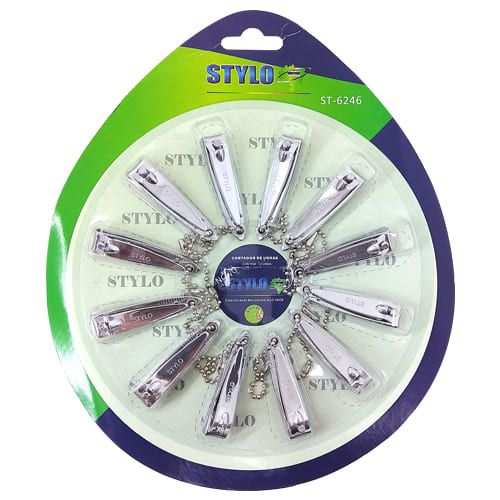 Cortador de Unha Stylo ST-6246 – Cartela c/ 12 unid