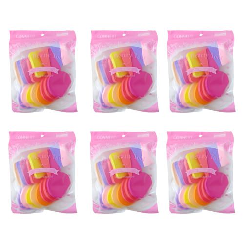 Kit com 17 Esponjas Comfort Classic For Make-up – Pacote c/ 06 unid