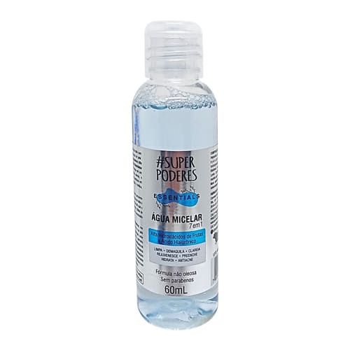 Água Micelar Alfa Hidroxiácidos de Frutas e Ácido Hialurônico Essentials Super Poderes AHAH01