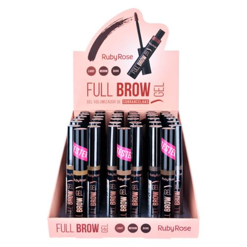 Gel Volumizador de Sobrancelhas Full Brow Ruby Rose HB-8421 – Box c/ 36 unid