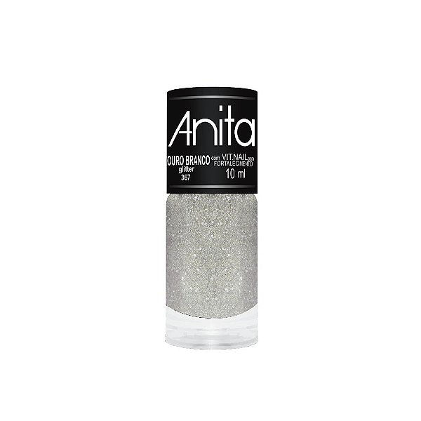 Esmalte Glitter Ouro Branco Anita