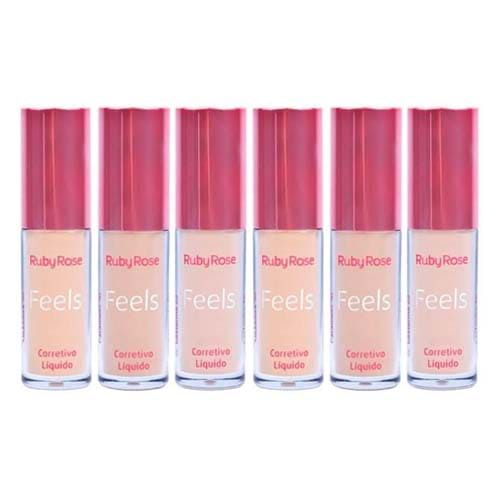 Corretivo Líquido Feels Ruby Rose HB-8102 Group 02 – Kit c/ 06 unid