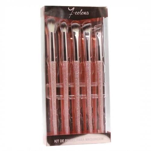 Kit de Pincéis para Maquiagem Profissional Seven Colors SC-613