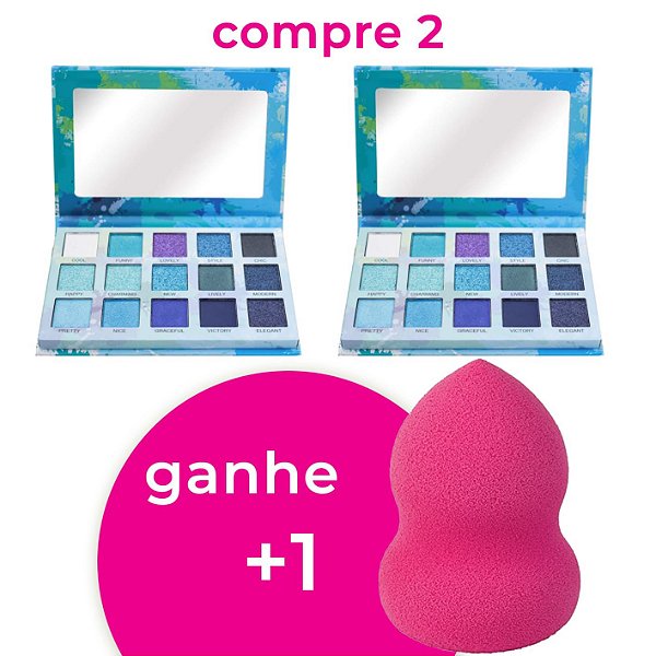 Compre 2 Paleta de Sombras Spotlight Eyeshadow Blue Luisance L2037 e Ganhe 1 Esponja 360°