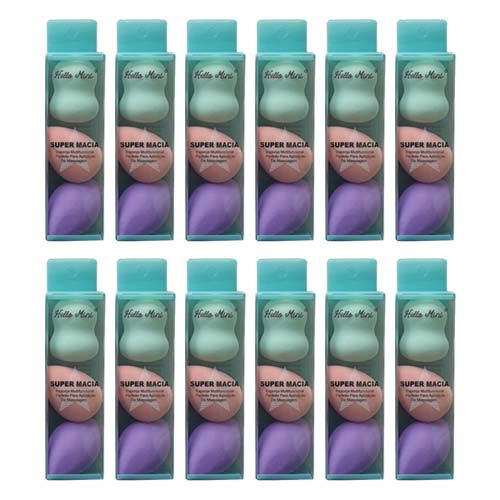 Kit com 03 Esponjas para Maquiagem Hello Mini RL236 – Pacote c/ 12 unid