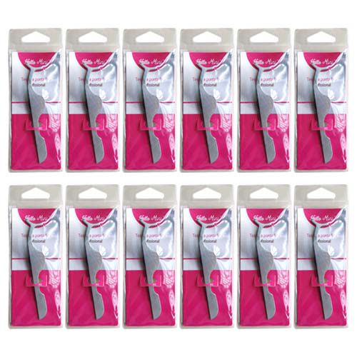 Pinça para Aplicação de Cílios Postiços Hello Mini TS008 – Pacote c/ 12 unid