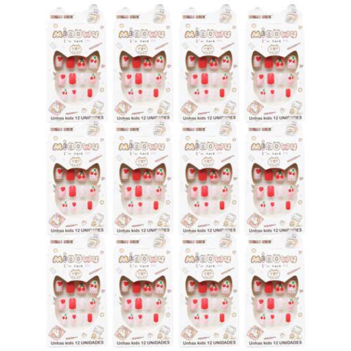 Unha Postiça Infantil Hello Mini OY351 – Pacote c/ 12 caixas
