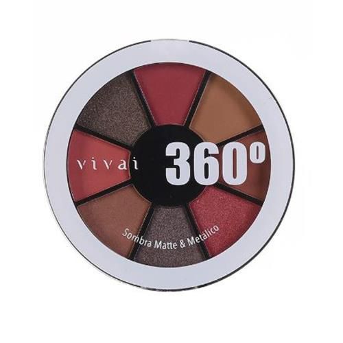 Estojo de Sombras Matte e Metálico 360° Vivai 4040.9.1