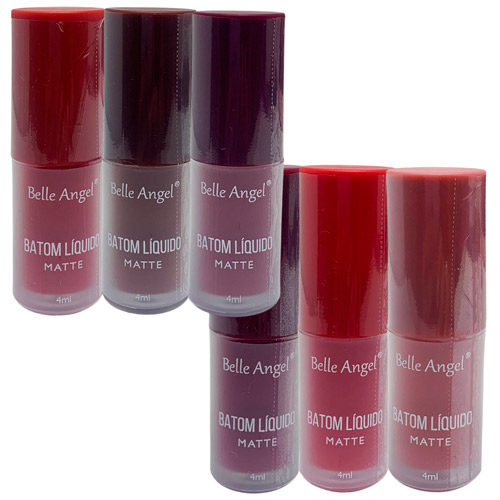 Batom Líquido Matte Belle Angel B079 - Kit c/ 06 unid