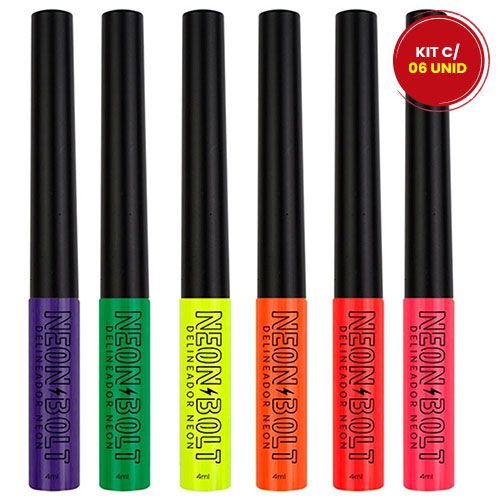 Delineador Neon Bolt Bella Femme BF10093 - Kit c/ 06 unid