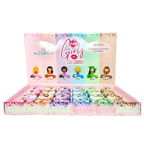 Lip Balm Girls Colecionáveis Phállebeauty PH0034 - Box c/ 24 unid