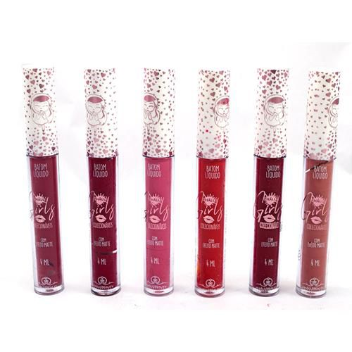 Batom Líquido Matte Girls Colecionáveis Phállebeauty PH035 – Kit c/ 06 unid