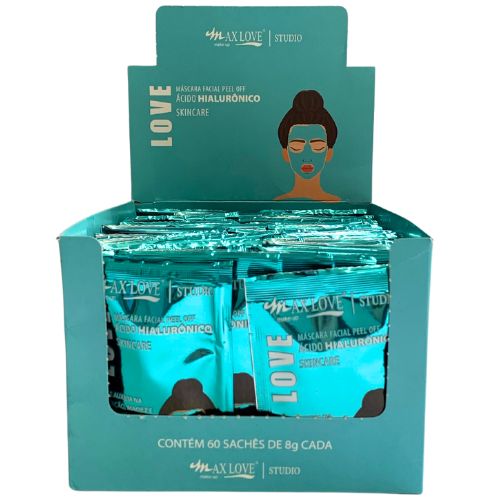 Máscara Facial Peel Off Ácido Hialurônico Max Love - Box c/ 60 unid