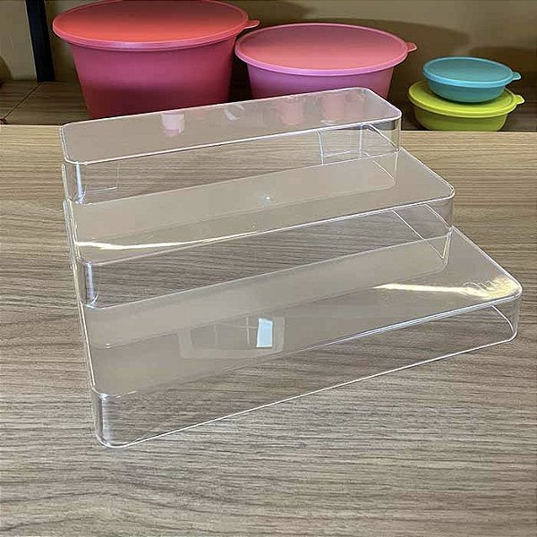 Organizador Multinivel Clear - 25 x 29 x 10,3cm - Natural