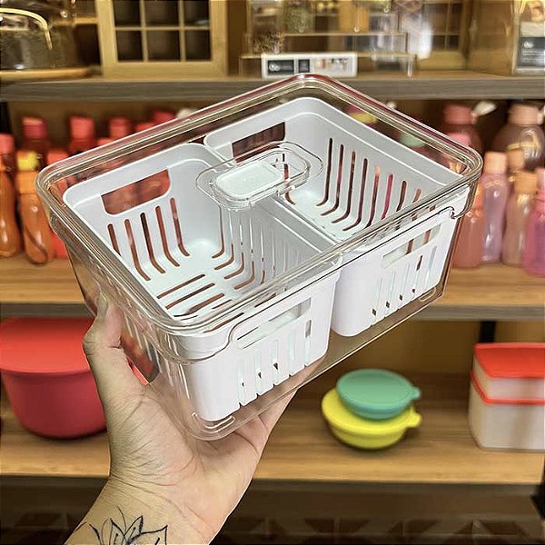 Organizador Clear Fresh - 2,2 Litros - 2 cestos