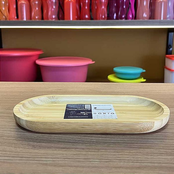 Bandeja em Bambu Oval - 24cm