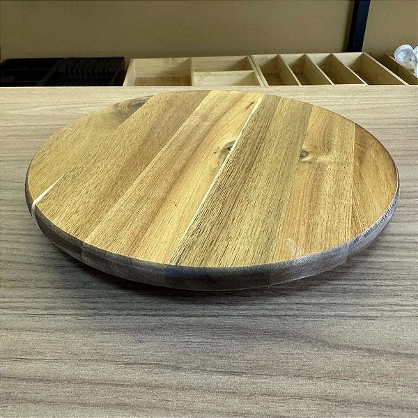 Tábua com base giratória - 25cm - Acácia