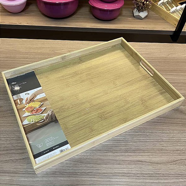 Bandeja com Alças Sense - 48cm - Bambu