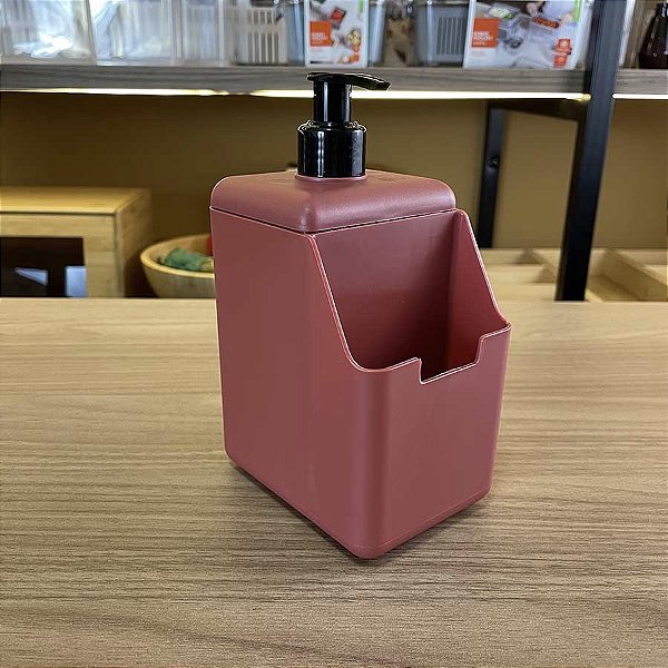Dispenser para detergente e esponja - Vermelha