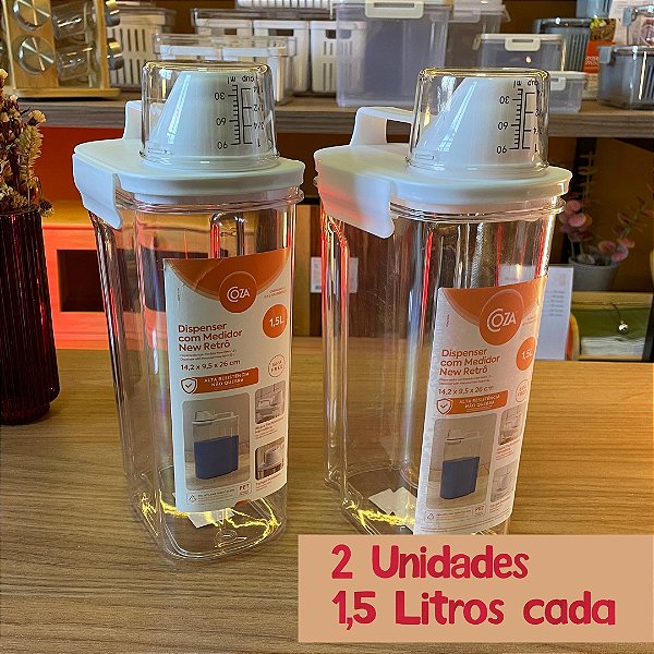 Kit 2 Dispenser New Retrô - 1,5 litros cada